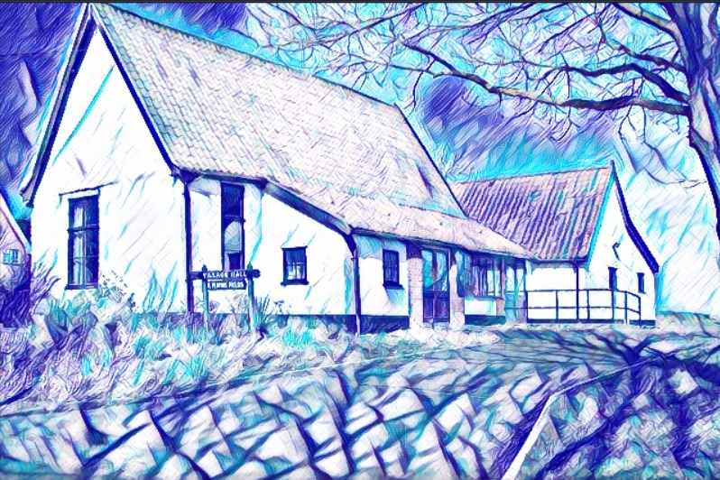 Village Hall picture - pen art version