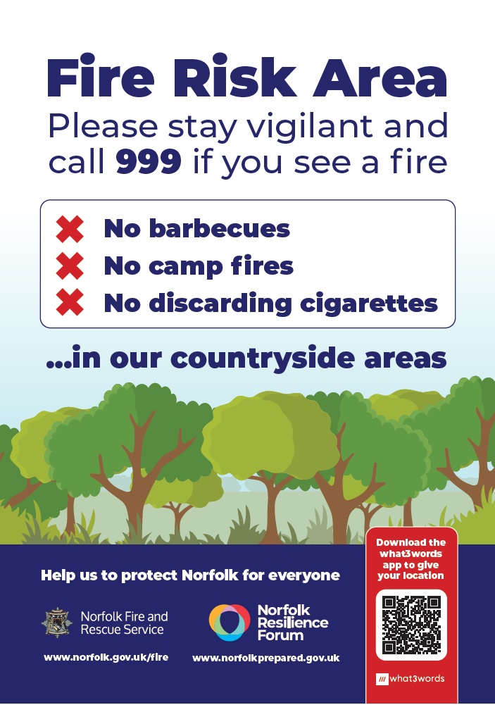 Fire Risk in the countryside poster